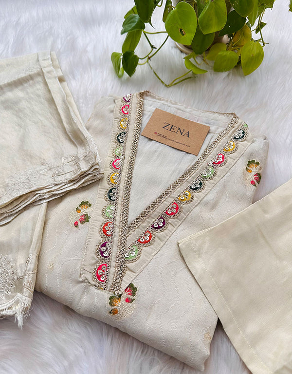 Graceful & Luxurious – READY TO WEAR TISSUE SILK KURTI SET ✨