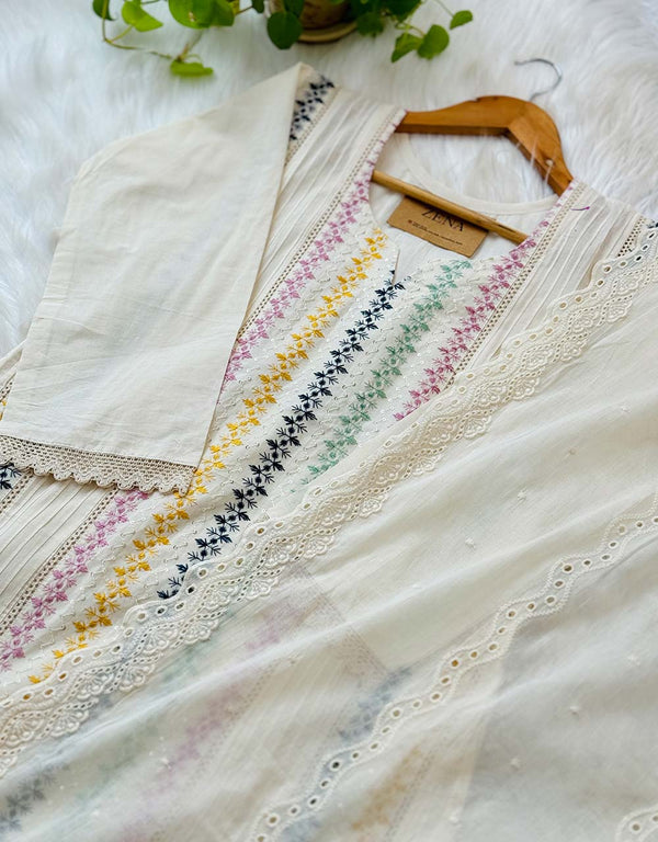 Ready-to-Wear Pure Cotton Party Wear Kurti Set – Elegant & Effortless ✨