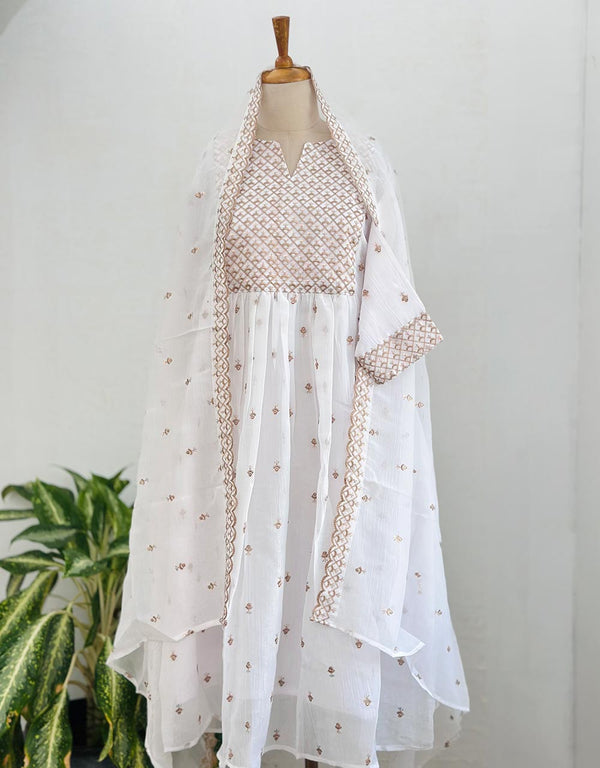 Ready to Wear Eid Arrival Shimmer Silk Kurti Set – Radiate Festive Elegance ✨