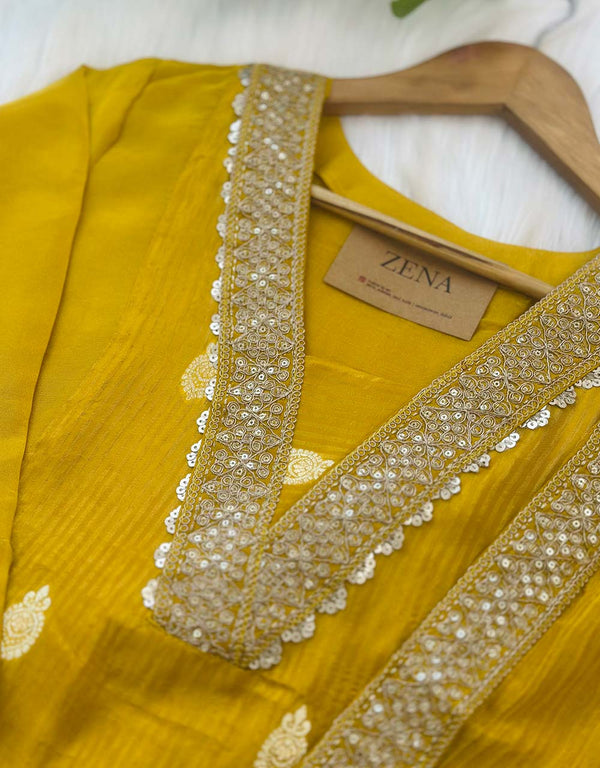 Tissue Silk Ready to Wear Hand Work Kurti Set – Effortless Elegance & Luxury ✨