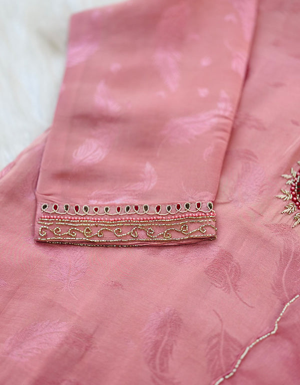 Ready-to-Wear Tissue Silk Handwork Kurti Set – Elegance in Every Detail ✨