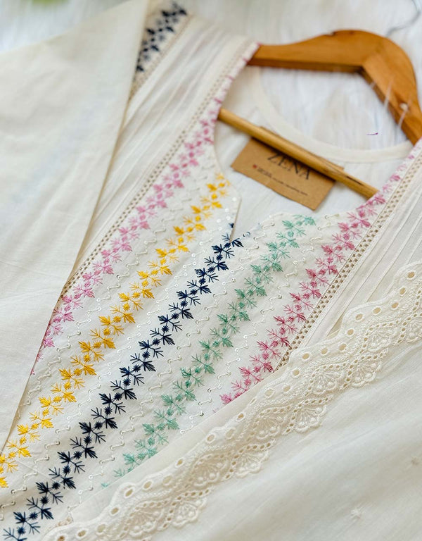 Ready-to-Wear Pure Cotton Party Wear Kurti Set – Elegant & Effortless ✨