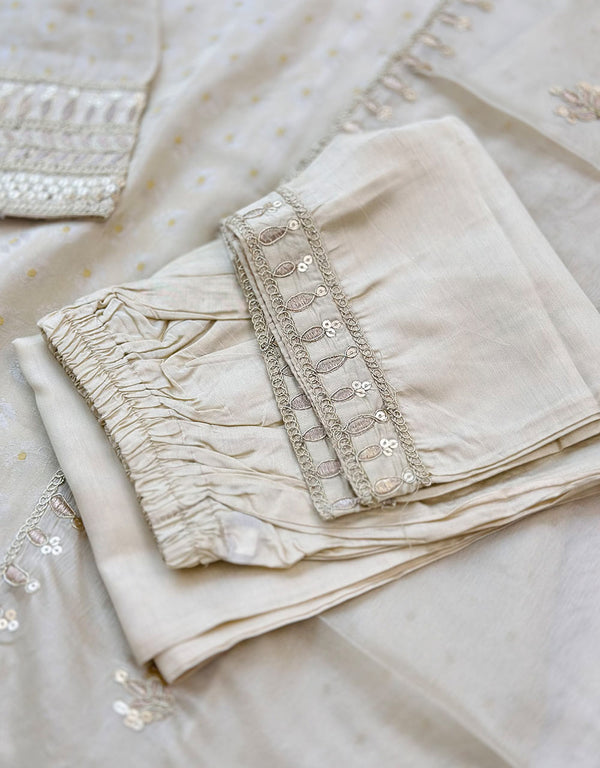 READY TO WEAR SHIMMER TISSUE SILK KURTI SET ✨