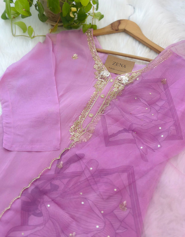 Ready to Wear Organza Hand Work Kurti Set – Sheer Elegance & Timeless Beauty ✨