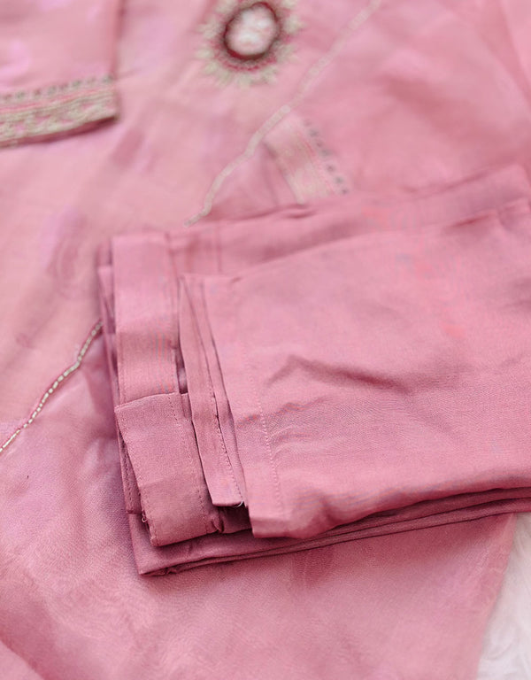 Ready-to-Wear Tissue Silk Handwork Kurti Set – Elegance in Every Detail ✨