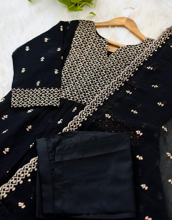 Ready to Wear Eid Arrival Shimmer Silk Kurti Set – Radiate Festive Elegance ✨