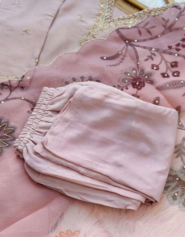 Tissue Silk Ready-to-Wear Hand Work Kurti Set β¨