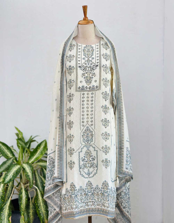 READY TO WEAR PURE CREPE HAND WORK KURTI SET – Grace in Every Stitch ✨