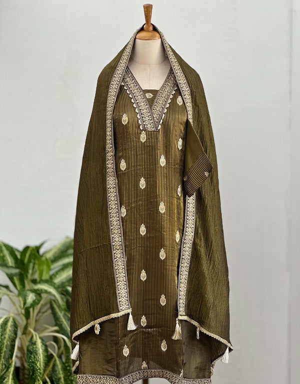 Tissue Silk Ready to Wear Hand Work Kurti Set – Effortless Elegance & Luxury ✨