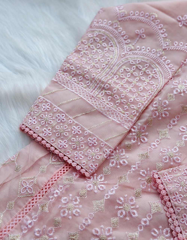 Z362-Ready-to-Wear Organza Kurti Set with Organza Dupatta - Sheer Elegance 🌸