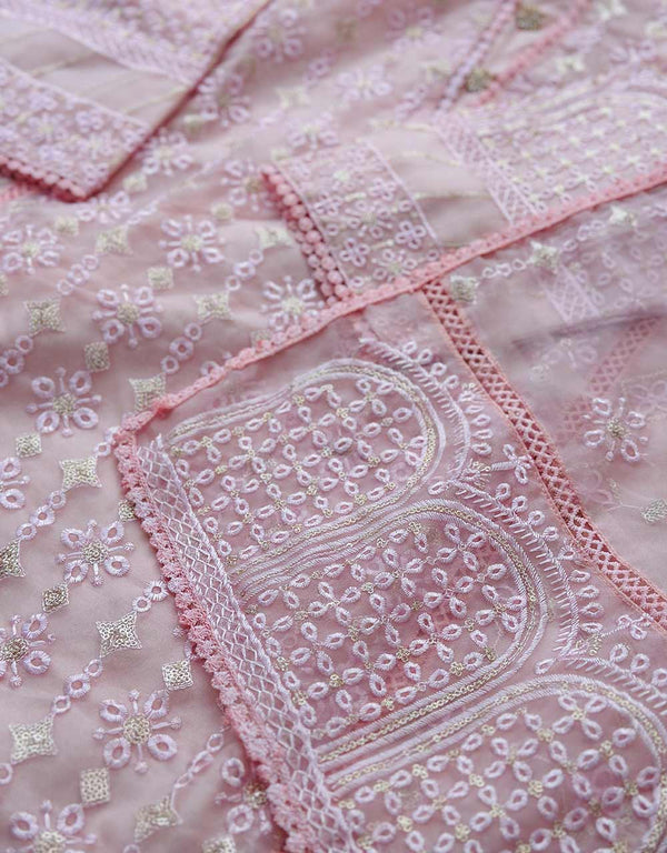 Z362-Ready-to-Wear Organza Kurti Set with Organza Dupatta - Sheer Elegance 🌸