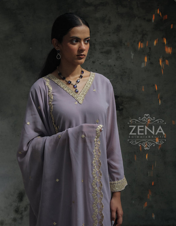 Ready-to-Wear Organza Kurti Set with Dupatta ๐