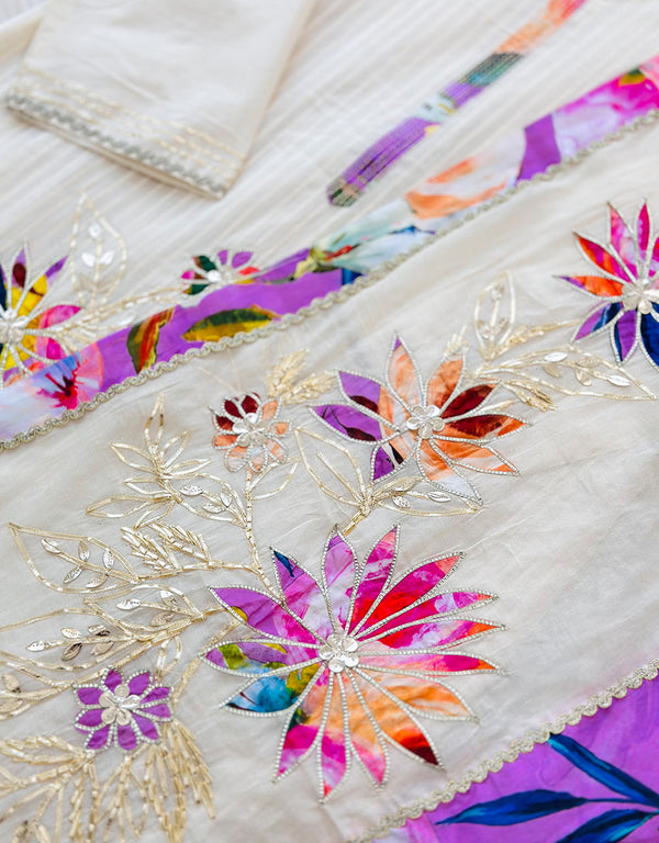 Timeless Elegance – READY TO WEAR COTTON HAND WORK KURTI SET ✨