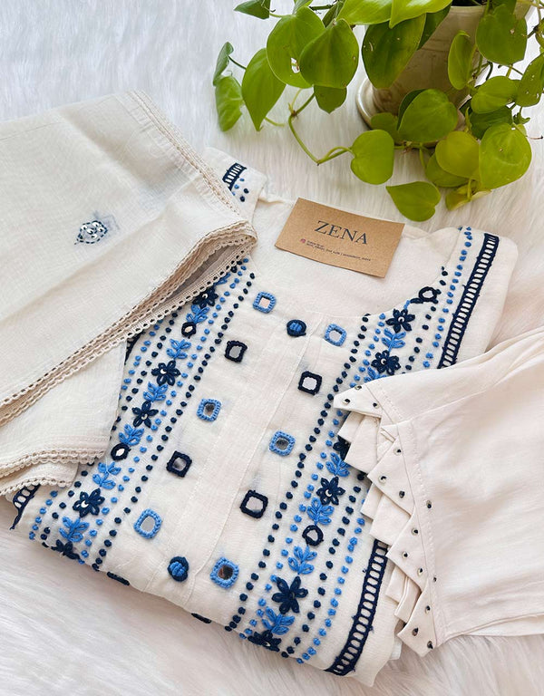 Effortless Elegance – READY TO WEAR MUL COTTON KURTI SET ✨