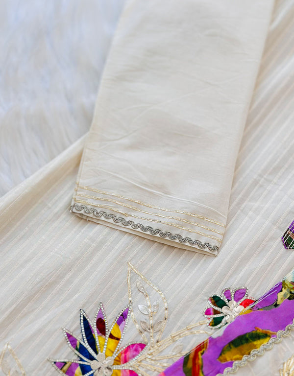 Timeless Elegance – READY TO WEAR COTTON HAND WORK KURTI SET ✨