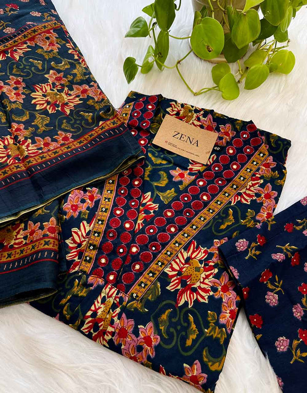 Graceful & Timeless – READY TO WEAR COTTON ANARKALI KURTI SET ✨Z914