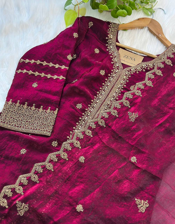 Ready-to-Wear Hand Work Kurti Set with Palazzo Pant ✨