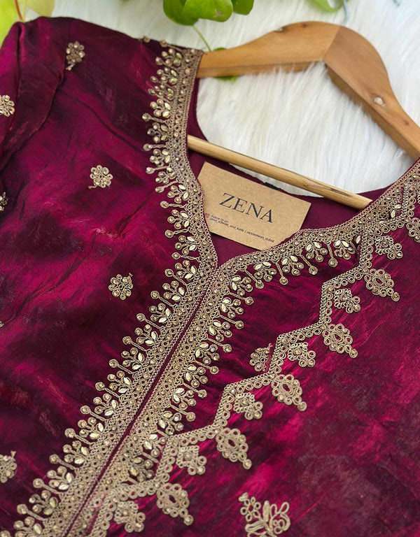 Ready-to-Wear Hand Work Kurti Set with Palazzo Pant ✨