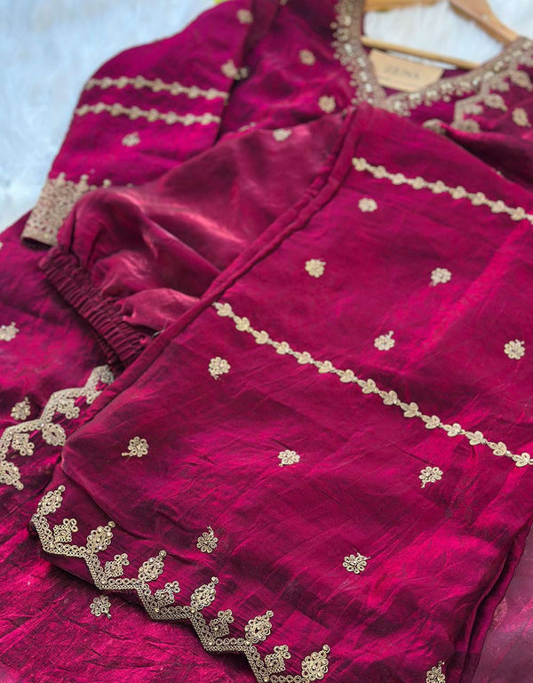 Ready-to-Wear Hand Work Kurti Set with Palazzo Pant ✨