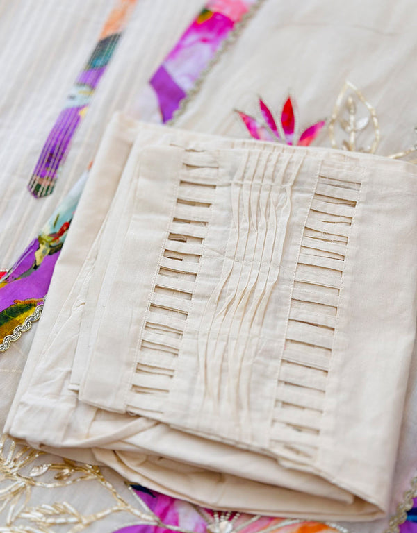 Timeless Elegance – READY TO WEAR COTTON HAND WORK KURTI SET ✨