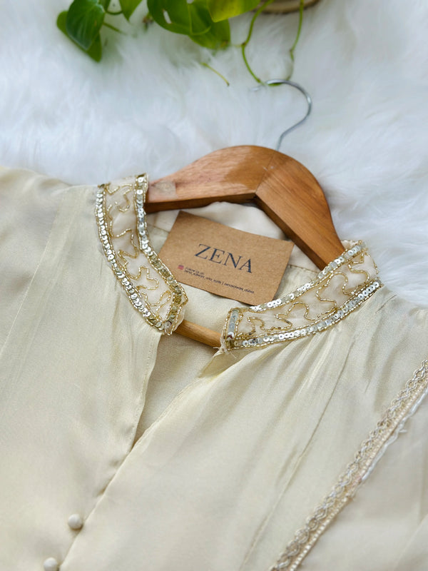 Tissue Silk Hand Work Kurti Set – Lightweight Elegance for Every Occasion