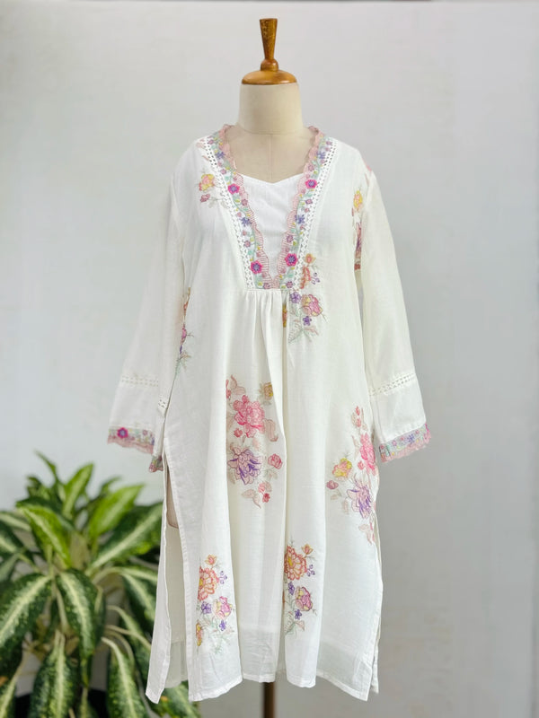 Pure Mul Cotton Co-ord Set – Elegant & Comfortable Ready-to-Wear Ethnic Fusion