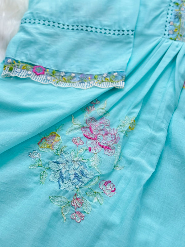 Pure Mul Cotton Co-ord Set – Elegant & Comfortable Ready-to-Wear Ethnic Fusion