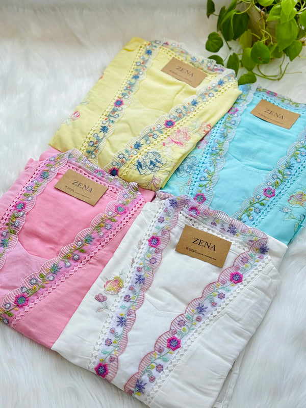 Pure Mul Cotton Co-ord Set – Elegant & Comfortable Ready-to-Wear Ethnic Fusion