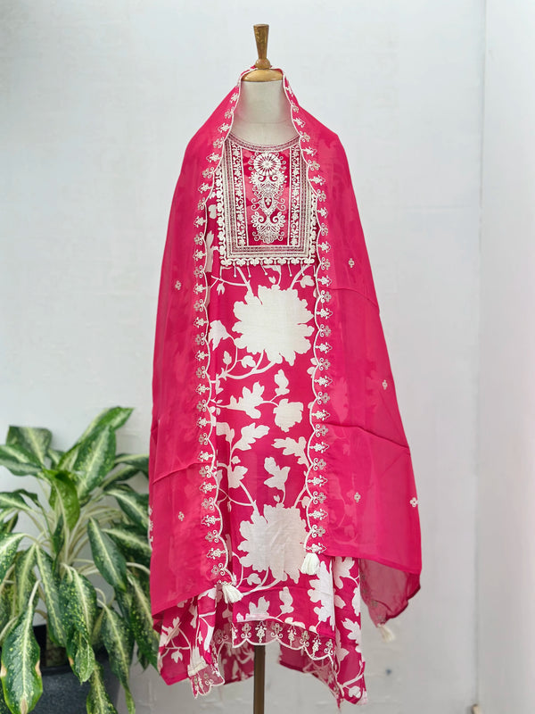 Muslin Semi-Stitched Kurti Set