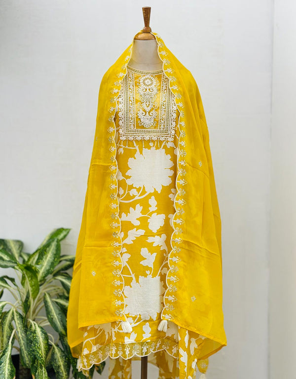 Semistitched Muslin Kurti Set π