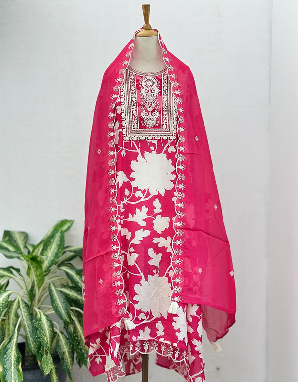 Semistitched Muslin Kurti Set π