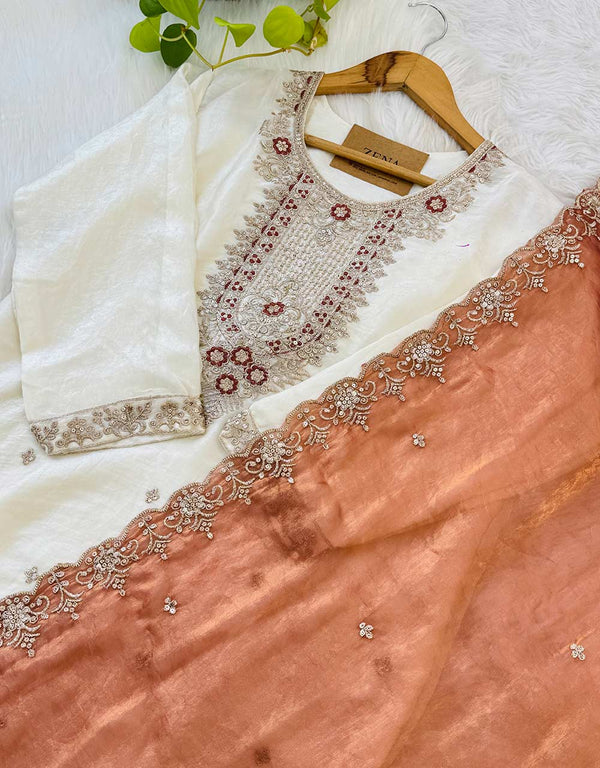 Ready-to-Wear Party Wear Kurti Set – Luxurious Fendy Silk ✨