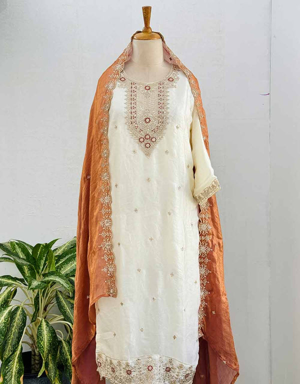 Ready-to-Wear Party Wear Kurti Set – Luxurious Fendy Silk ✨