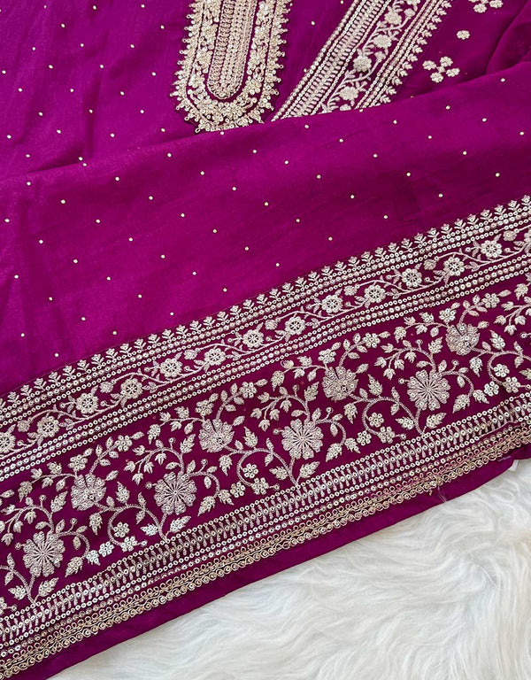 Unstitched Silk Party Wear Suit Fabric – Luxurious & Customizable Elegance ✨