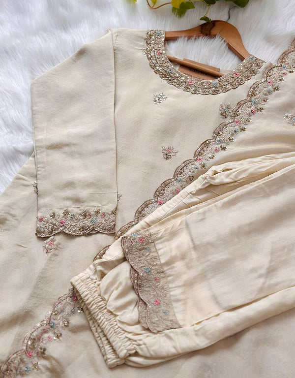 Tissue Silk Handwork Party Wear Suit – A Touch of Luxury & Elegance ✨