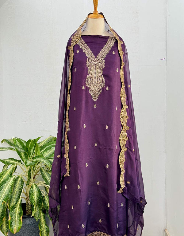 Unstitched Shimmer Silk Kurti Set – Elegance with a Luxe Touch ✨