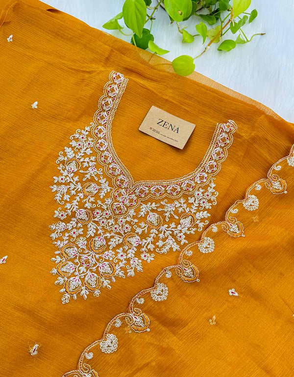 Unstitched Shimmer Silk Kurti Set – Elegance with a Luxe Touch ✨