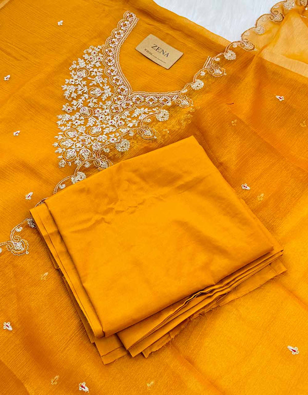 Unstitched Shimmer Silk Kurti Set – Elegance with a Luxe Touch ✨