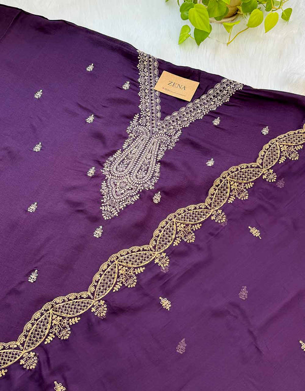 Unstitched Shimmer Silk Kurti Set – Elegance with a Luxe Touch ✨