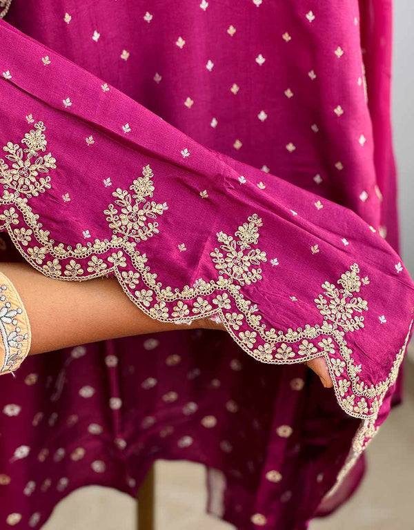 Dola Silk Unstitched Party Wear Suit with Organza Dupatta – Luxurious Elegance & Grace ✨