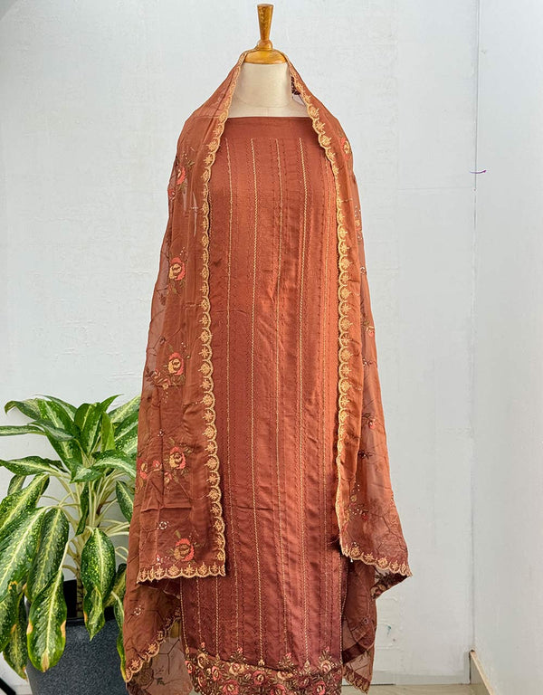 Unstitched Muslin Kurti Set – Soft, Breathable & Customizable Elegance ✨