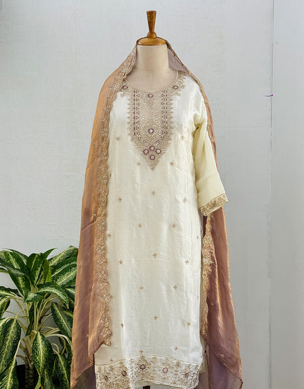 Ready-to-Wear Party Wear Kurti Set – Luxurious Fendy Silk ✨