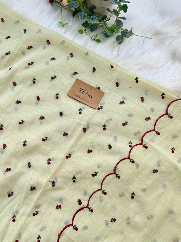 Mul Chanderi Embroidered Unstitched Suit – Redefining Ethnic Elegance