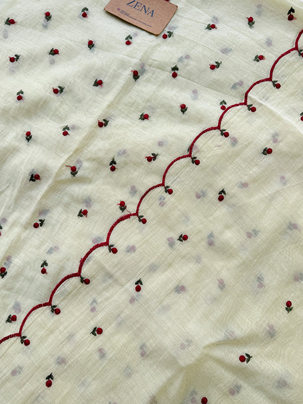 Mul Chanderi Embroidered Unstitched Suit – Redefining Ethnic Elegance