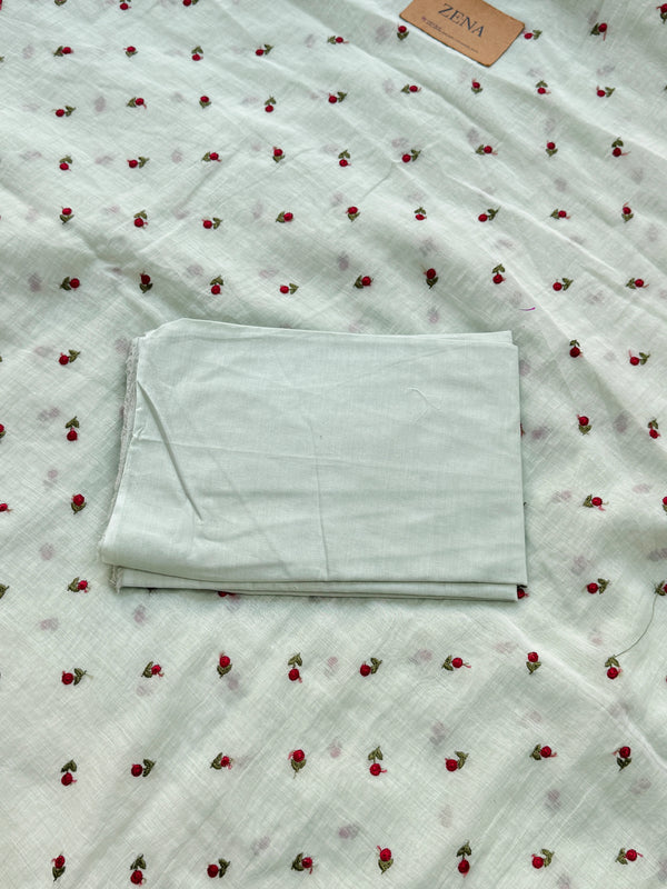 Mul Chanderi Embroidered Unstitched Suit – Redefining Ethnic Elegance