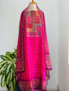 Unstitched Organza Digital Printed Suit with Mirror Work – Lightweight Festive