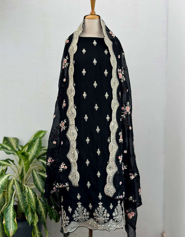 Unstitched Pure Organza Party Wear Suit ✨