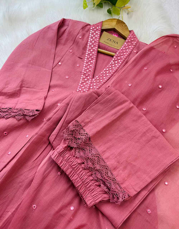 Ready to Wear Pure Cotton Anarkali Suit – Classic Comfort & Timeless Elegance ✨