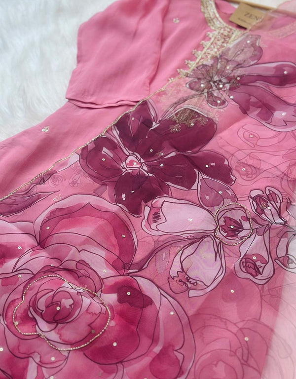 Ready-to-Wear Organza Kurti Set – Sheer Elegance & Graceful Charm ✨