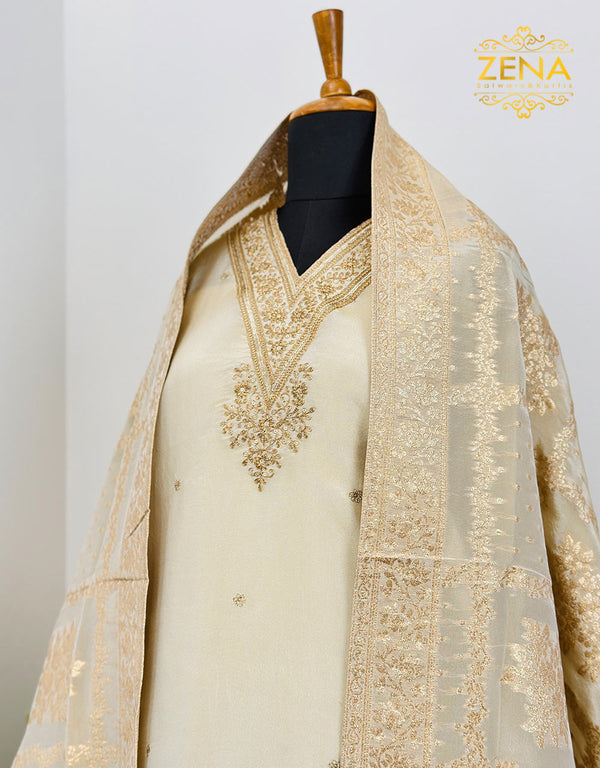 Tissue Silk Semi-Stitched Party Wear Suit - Glamorous Sophistication ๐